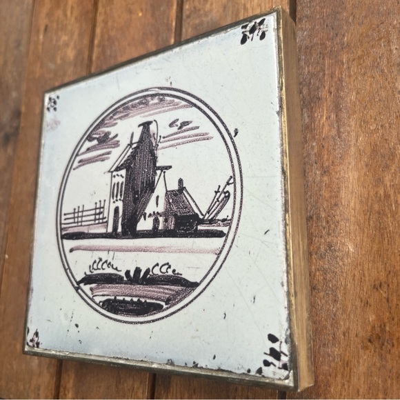 Antique Dutch Delft Tile- 18th Century -Trivet -Decor - Picture 2 of 9